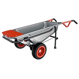 Workx WG050 Aerocart multifunctionele kruiwagen – 8-in-1 functie: steekwagen met massief rubberen banden, tuinkar…