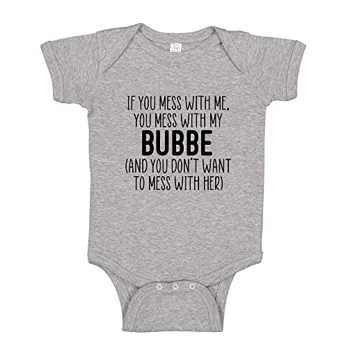 Don't Mess with My Bubbe Baby Clothes for Jewish Grandma Infant Bodysuit One Piece or Toddler T-Shirt