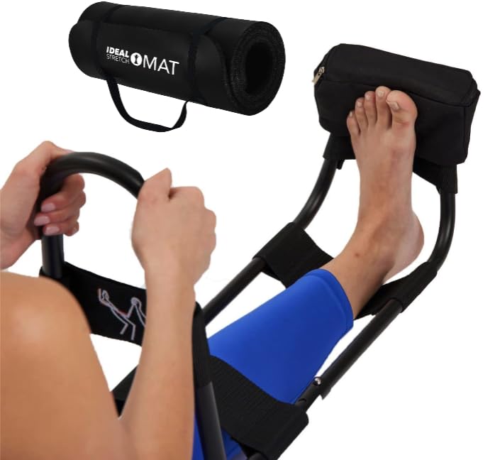 IdealStretch Wedge Kit - Original Hamstring, Lower Back, & Calf Stretcher for Pain Relief, Wedge Combo + Premium 1-Inch Extra Thick, Non-Slip, Eco-Friendly NBR Yoga Mat