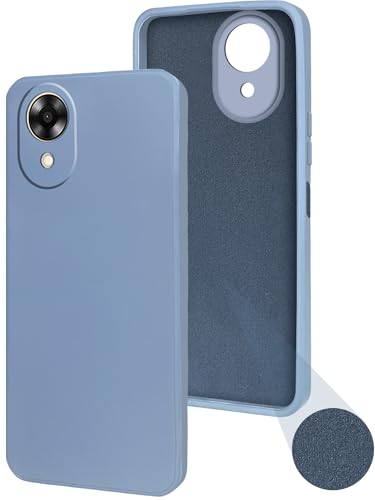 Image of Jkobi Back Cover Case for Oppo A17K (Matte Finish Silicone with Inside Fiber Cloth |Light Blue)