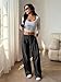 ZAFUL Womens Wide Leg Drawstring Sweatpants Spring Baggy Lounge Travel Pants Fashion Outfits 2026 Joggers Clothes Black M