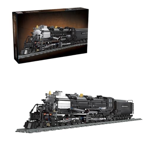 WXQ電車ビルディングブロックアーキテクチャ、セット 蒸気機関車 おもちゃ 乗り物 、大型蒸気機関車 鉄道模型ディスプレイキット 線路ビルディングブロック付き 大人とティーン向け 誕生日プレゼント ホームデコレーション クリスマスプレゼント (59005