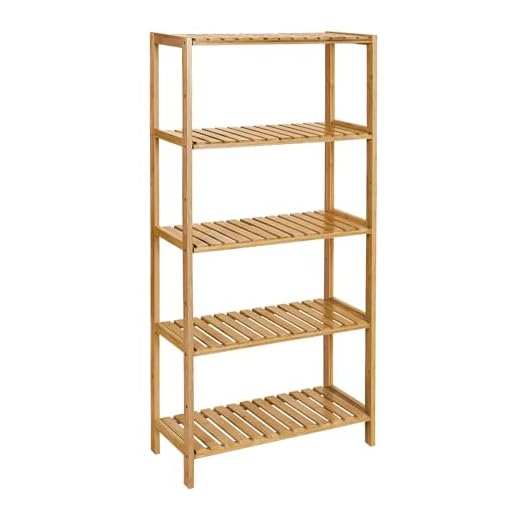 SONGMICS Bamboo Storage Shelf, 5-Tier