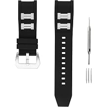 Rubber Watch Band Compatible for Invicta Russian Diver 1242 1433 1434 1435 1436 1437 1438 1595 1799 Silicone Strap Replacement for men and women wirst watchband, Golden Insert