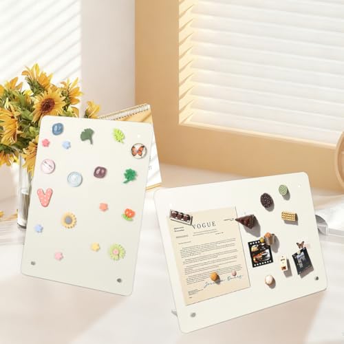 Magnettafel 2 Stk Magnetboard 28 x 20cm Magnetwand aus Metall Premium Pinnwand für Küche Büro Desktop Sammler Reise-Magnete Fotos Souvenirs
