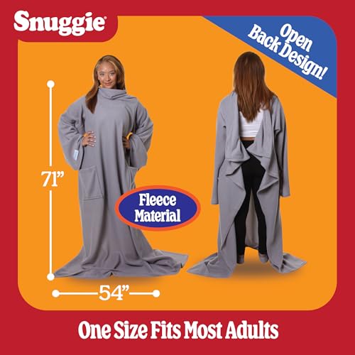 Image of Snuggie The Original Wearable Blanket With Sleeves & Pockets | Cozy Oversized Throw for Adult Men & Women | One Size, 71x54
