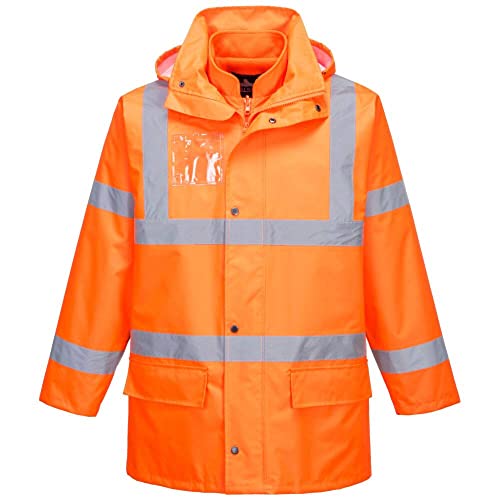 Veste 5-en-1 Hi-Vis Essential modulable et imperméable avec bandes réfléchissantes