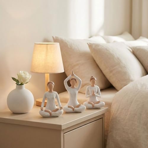 Juego de 3 Figuras de Yoga en Resina Pintadas a Mano miniatura 6