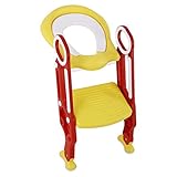 Sicherer Toilettentrainer --- Das doppelten Armlehne der Kinder Toilettensitz ist sicherer und zuverlässiger und schützt das Baby vor versehentlichem Sturz. Der Rutschfeste Fuß hält den höhenverstellbar Töpfchentrainer stabil, ohne sich zu bewegen