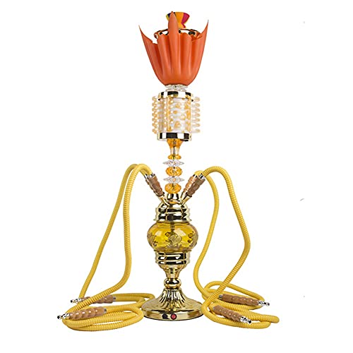 Rteanb 4-Pipe-arabische Shisha-Set glühende Pfeifenhuka für einen besseren Shisha-Hukahn Rauchergenuss, geeignet für…