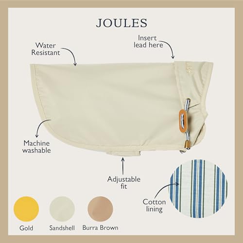 Rosewood x Joules Sandshell Raincoat for Dogs Large, Washable, Lightweight, Water-Resistant Dog Coat for Large Dogs - Image 3