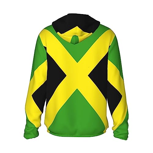 Jamaican Flag Jamaica Unisex Full Zip-Up Sun Protection Hoodie Long Sleeve Jacket Pocket Outdoor Travel Beach3