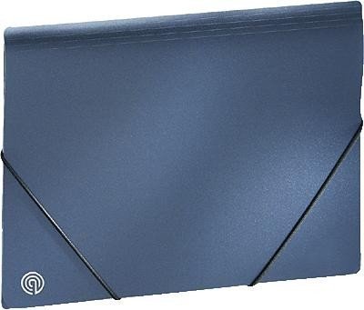 Ecobra Eckspannmappe Blue Metallic/942119 A4 Metallic Blue