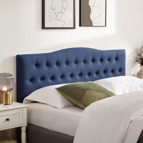 Huatean Home Tufted Upholstered Headboard Queen Size, Sturdy & Durable