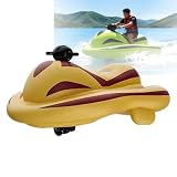 LwiftGal Jetski Elettrica Subacquea con Scooter Subacqueo, Set di Moto d'Acqua Gonfiabile Estivo (Motore da 250 W), 100kg capacità, per Adulti e Bambini Yellow