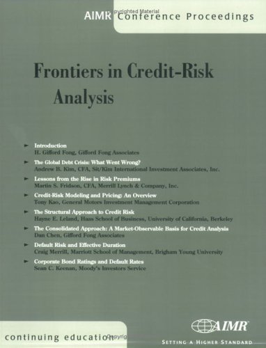 Frontiers in Credit-Risk Analysis