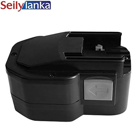 Ġenb view of the Seilylanka 14.4V Ni-MH Power Tool Battery showing logo and release button