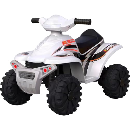 LITTLE MONKEY Cuatrimoto Montable Electrica Niños 6V Musica Luz LED Sonidos Realistas Carro Recargable...