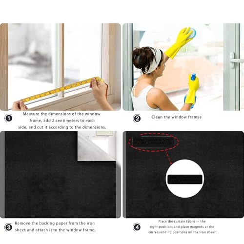 Cortinas de ventana personalizables y transportables para uso temporal 7