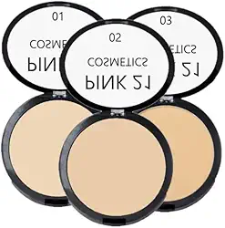 Pó Compacto Prova D'água para Rosto, Textura Ultrafina, Controla Oleosidade, 3 Tons