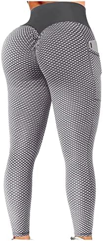 Yoga Pants for Women High Waist Leggings Printed Tummy Control Workout Athletic Pants with Pocket Fitness Butt Lifting