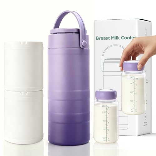 Portable Breast Milk Cooler 24H, 19oz, Includes 2 Bottles