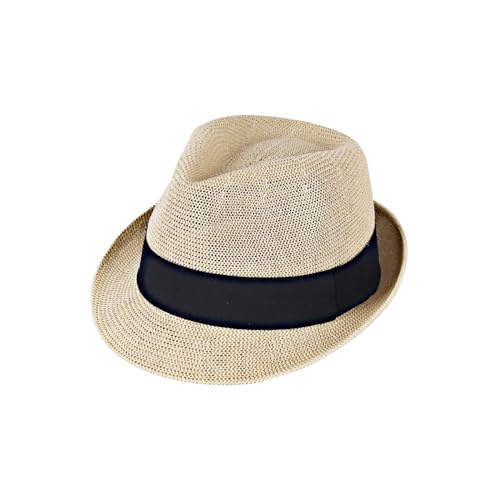 HONCO DIRECT Summer Panama Straw Fedora Hats for Men Women