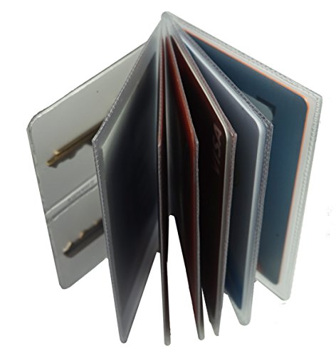 Set of 2 Heavy Duty Vinyl 6 Pages Insert with Fancy Key Tab for Bifold or Trifolds Wallet Made in USA3