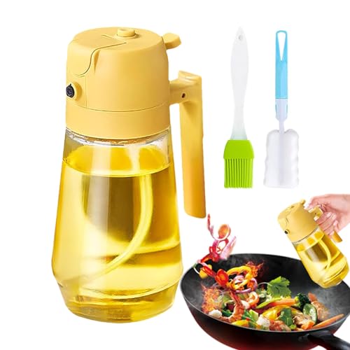 Botella dispensadora de aceite en aerosol, Pulverizadores y dispensadores de aceite | Botella dispensadora de aceite para dispensador de aceite de cocina multifuncional - Botella de spray de vidrio