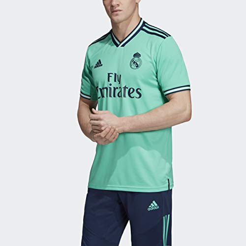 adidas 2019-2020 Real Madrid Third Jersey (Hi-Res Green/Night Indigo) (M)