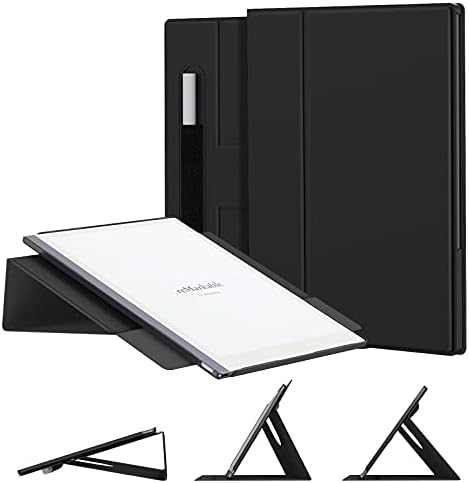 E NET-CASE Slim Lightweight Case for Remarkable 2 10.3" 2020, 360 Degree Rotating Protective Remarkable Tablet, Remarkable 2 Tablet with Pencil Holder, Not Fit Remarkable 1 (Black)