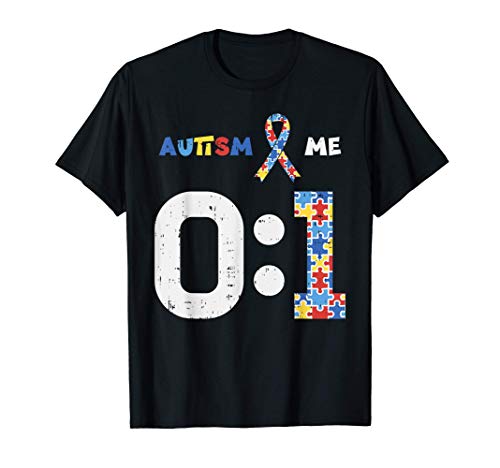 Autism Awareness Shirt Puzzle Ribbon Autistic Gift Vs Me 0:1 Camiseta