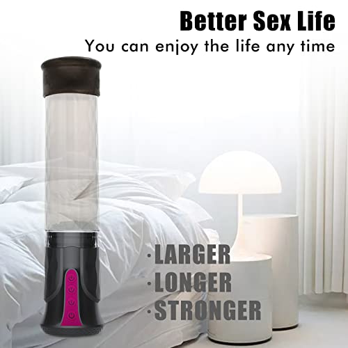 Auto Vacuum Suction Penis Pump Sex Toy For Men, Rechargeable Male Penis Enlarger Automatic Vacuum Enhancement Pump Realistic Vagina Pocket Pussy For Blowjob Masturbation Mens Penis Stimulation #TOP4