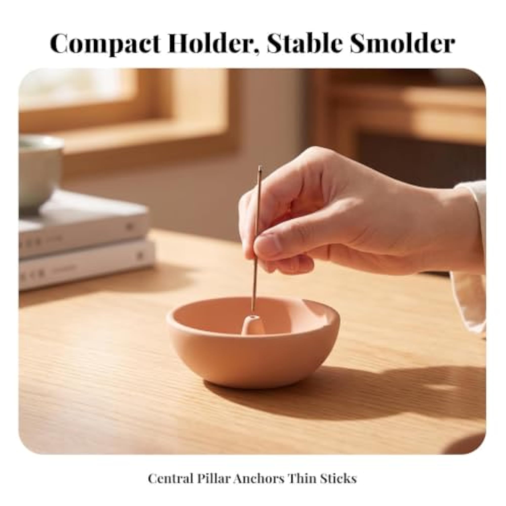 Minimalist Ceramic Scent Holder, Compact Design
