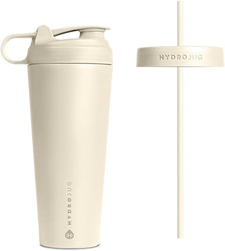 HydroJug Vaso coctelero de acero inoxidable de 24 onzas, perfecto para batidos de proteínas, bebidas previas al entrenamiento, café helado, fácil de