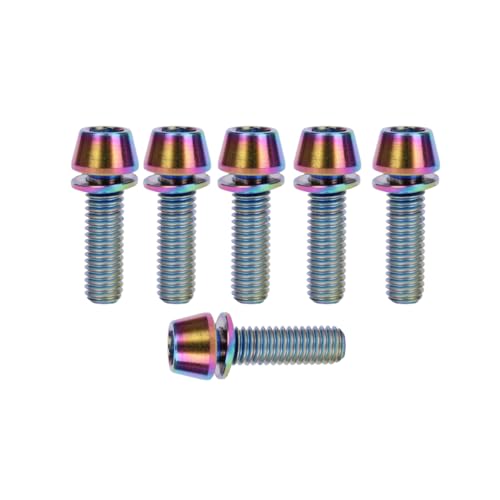 ONIPAX Tapered Hex Bolts with Washers M5x20mm Rainbow