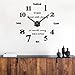 VANGOLD Large DIY Wall Clock Modern 3D Wall Clock with Mirror Numbers Stickers for Living Room Office Decorations Gift