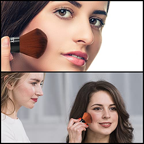 Kurtzy Kabuki Pinsel für Make-Up und Grundierung Synthetischer Pinsel für Flüssigpuder