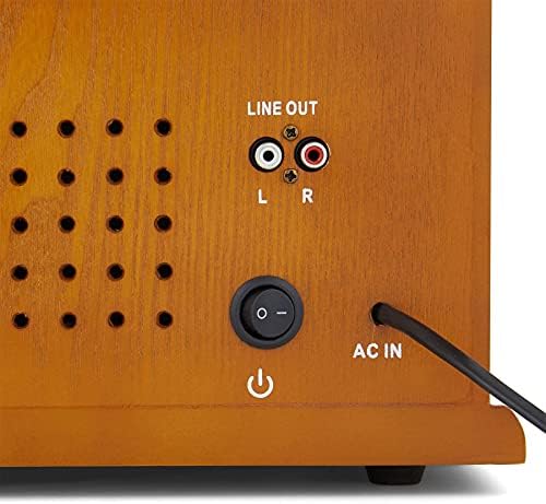 Denver 9-in-1 Retro Vintage Wooden Record Player With Speakers & Bluetooth  3 Speed Vinyl & Cassette With CD Player, DAB+ Radio, FM, AUX IN, MP3 USB Recording, AUX IN And Line Out - MRD-51BT