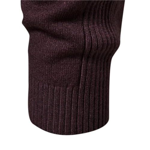 Men's Urban Fashion Pullover - Casual Knitted Mock Neck Long-Sleeved Leisure Solid Color Basic Top 6