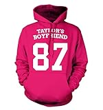 Haase Unlimited Taylor's Boyfriend 87 - Football Dating Travis Unisex Hoodie Sweatshirt (Pink, XX-Large)