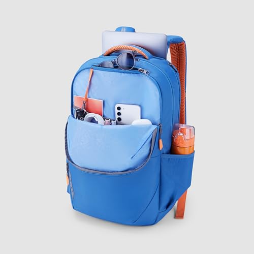 Image of American Tourister Brett 4.0 | 32.5 Ltrs | 3 Compartments | Bottle Pocket | Ergonomic Padded Back Panel & Shoulder Straps | Laptop Backpack | 1 Year International Warranty | Elemental Blue