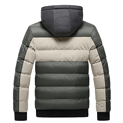 D-Rings Winterjas voor heren, warm gevoerd donsjack voor de winter, warm donsjas, gewatteerde jas, bufferjas met capuchon, thermojas, waterdicht, herenjas, winter, herenjas, 3XL, 4XL, 5XL - Image 4