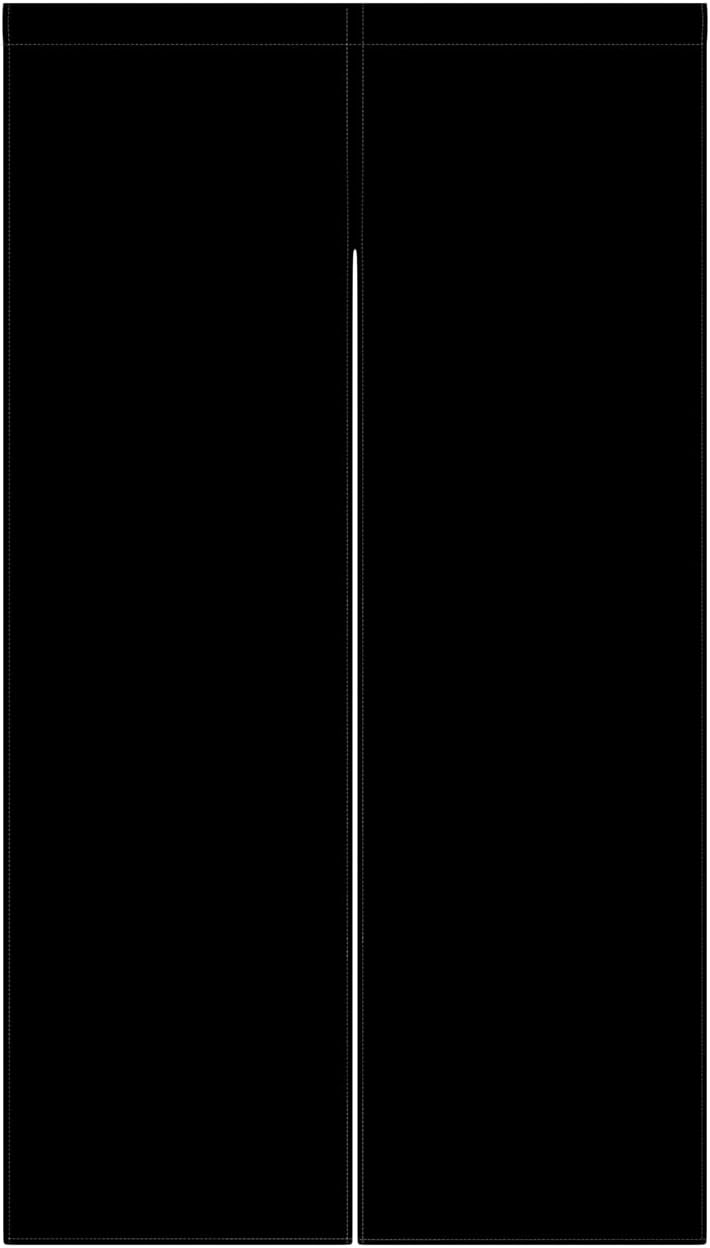 Leowefowa Pure Black Double Sided Doorway Curtain Noren Window Treatment Door Tapestry Japanese Style Printed Door Curtain for Privacy Partition Divider Panel Kitchen Home Decor 33.5"x 59"