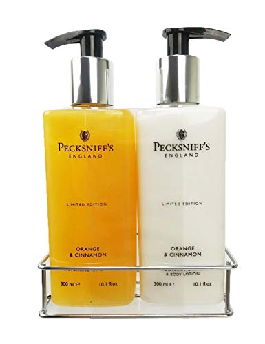 Pecksniffs Orange & Cinnamon Hand Wash and Body Lotion Set