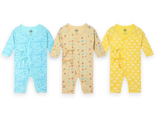 Image of The Mom Store Baby Romper Jabla Style Combo For Boys And Girls | Cotton | Soft Infant Bodysuit | Trendy Stylish Sleepwear For Newborn Baby | Printed | Unisex Comfortable Everyday Baby Wear