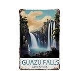 Iguazú-Wasserfälle, Argentinien,Metallschild, 