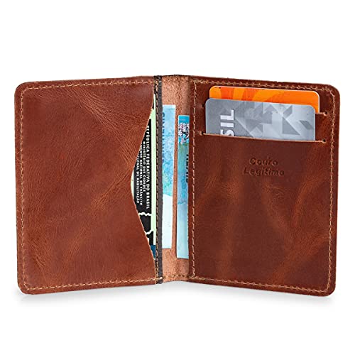 Carteira Pequena Cnh/cédulas/cartões Mini Couro Legítimo (WHISKY)