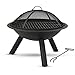 MaxxGarden Braciere da esterno con grill. Braciere con barbecue da giardino con parascintille incluso. Colore nero, Ø 56 cm