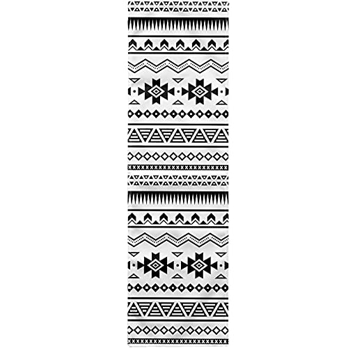 Glenlcwe Native African Black White Aztec Print Table Runner 108 Inch Long Tablerunner For Home Dining Room Kitchen Decor Stain Against #TOP8
